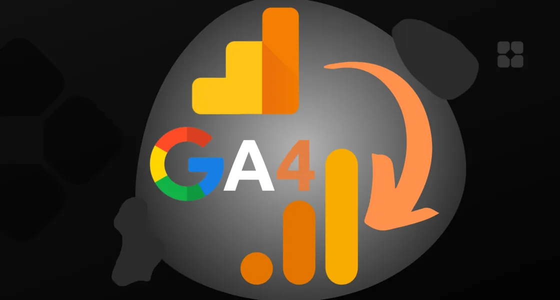 Титульная страница статьи, посвященной полному руководству по Google Analytics 4.