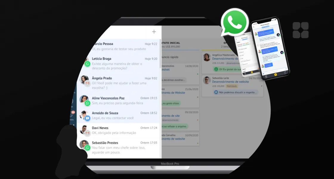 Capa do artigo sobre o Kommo CRM integrado ao WhatsApp