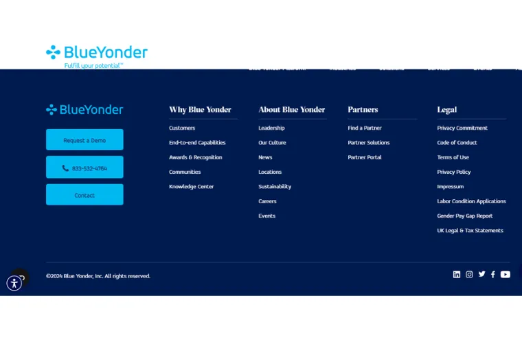 Apresentação da plataforma Blue Yonder para otimização da cadeia de suprimentos com IA