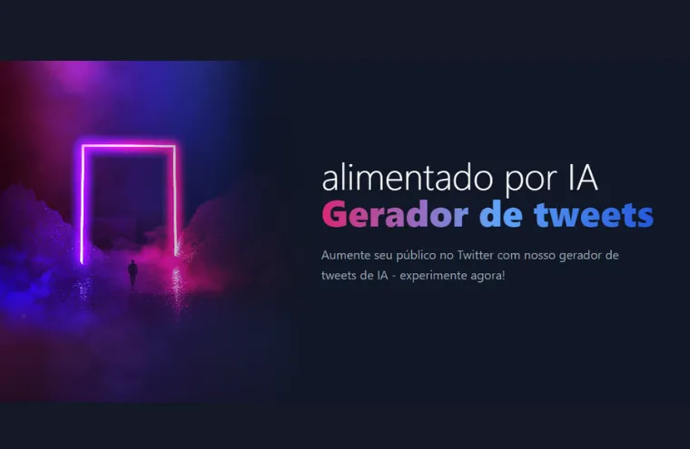 Captura da página inicial do TweetStorm.ai, gerador de sequências de tweets com IA