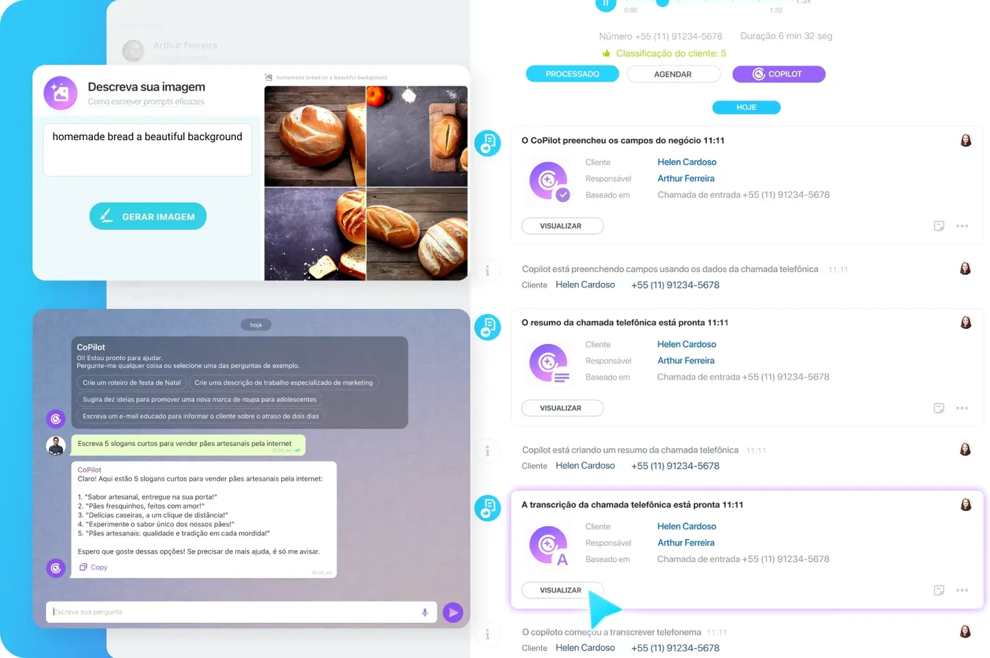 CoPilot crea textos e imágenes de campaña en Bitrix24