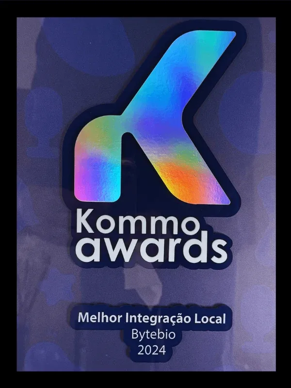 Placa do Kommo Awards: Melhor Integração Local, Bytebio, 2024