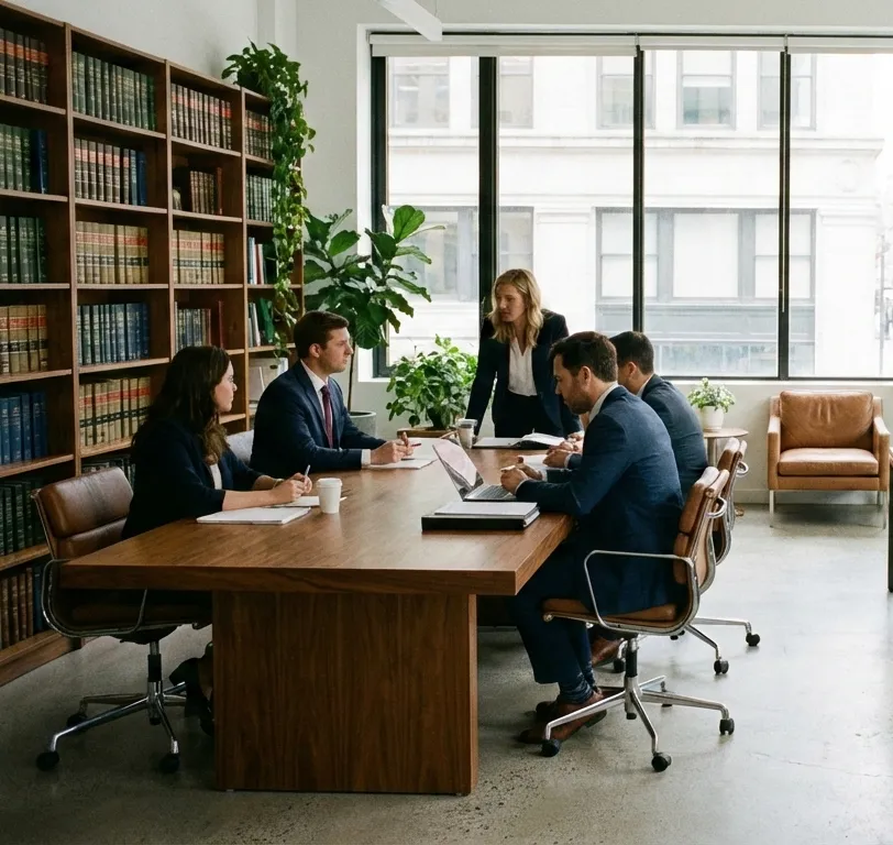 Abogados en un bufete de abogados